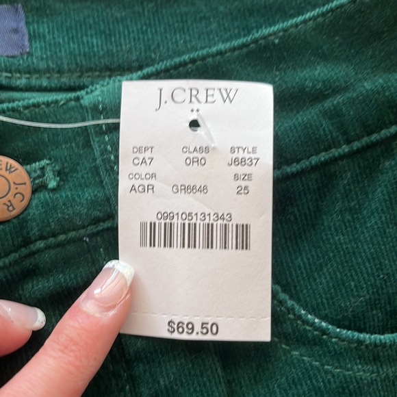 NWT J. Crew Skinny Corduroy Pants - Picture 3 of 4